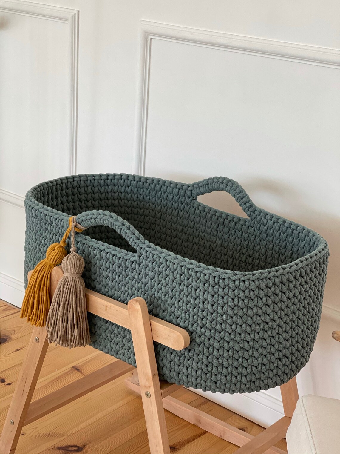 Moses Laurel crochet moses basket Handmade Etsy