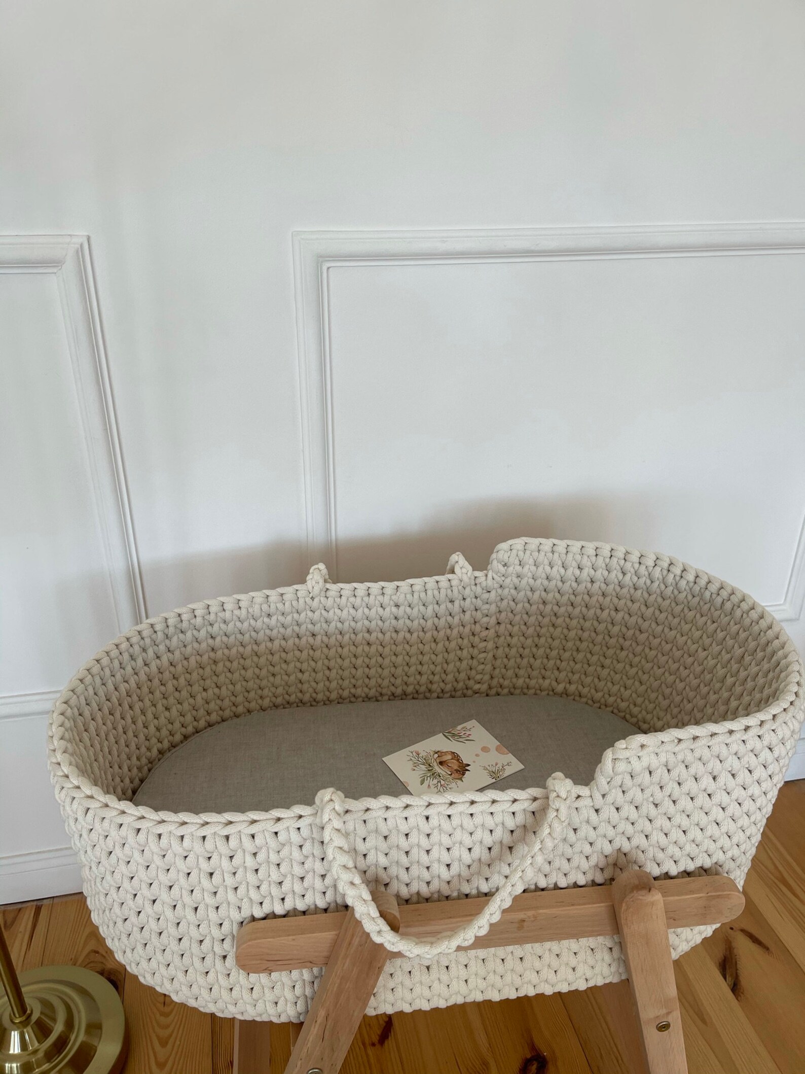 Ivory crochet Moses basket Baby moses basket Changing Etsy