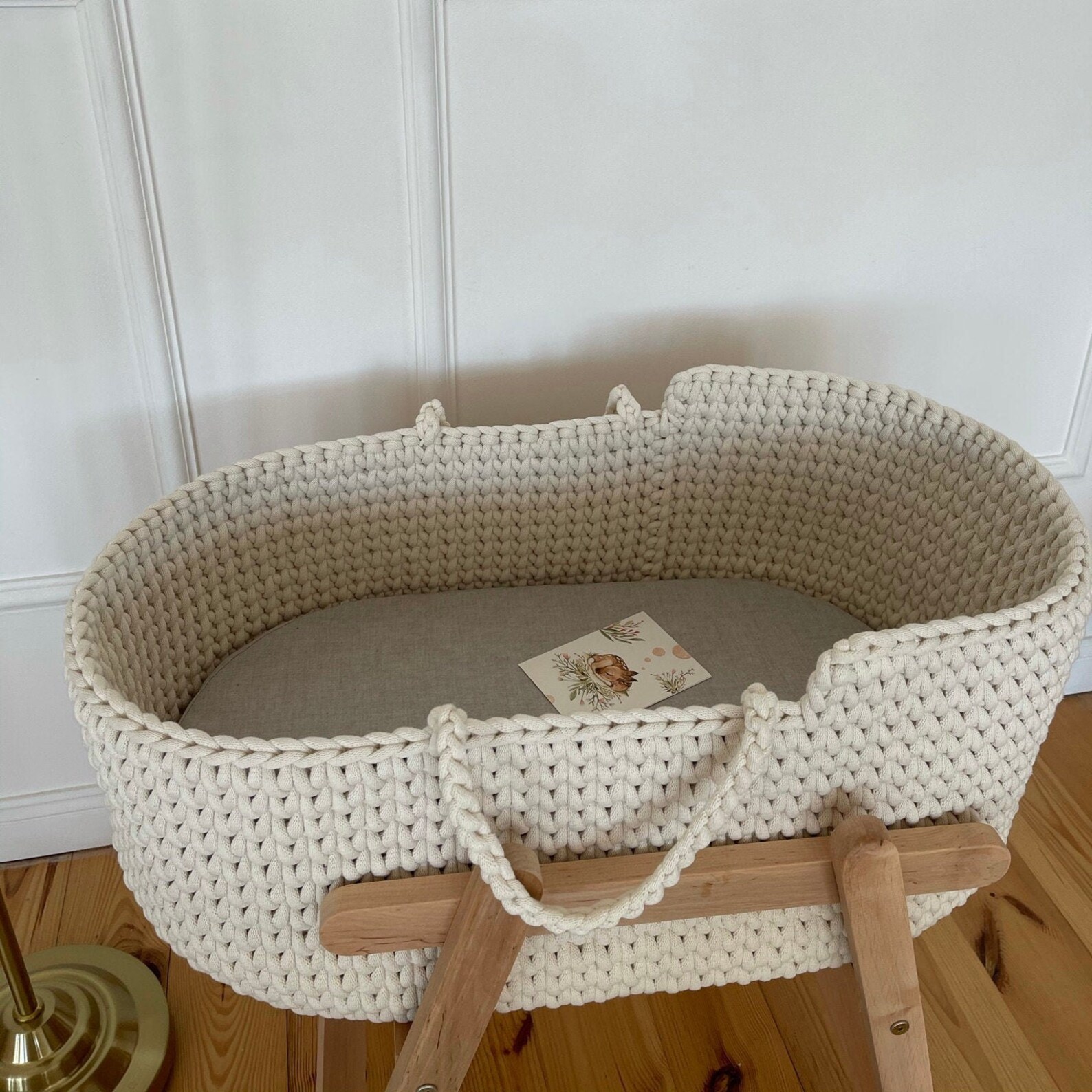 Ivory Crochet Moses Basket Baby Moses Basket Changing Etsy UK