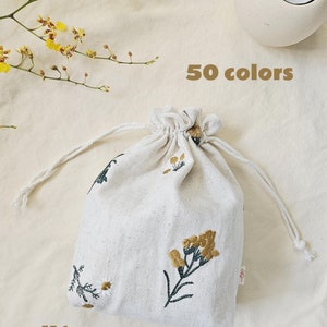 Handmade Drawstring Bag | Resuable Dust bag | Muslin | Cotton fabric | Mother&#39;s Day | Travel pouch bags | Cotton organizer | christmas gift