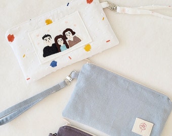 Wristlet Zipper Pouch • Personalized Phone & Card Holder • Handmade in Canada| Gift Idea | Eco Friendly Gift | Handmade in Canada