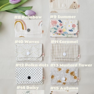 Eco-Friendly Fabric Card Holder • Mini Wallet for Business & Credit Cards • Contraceptive Pill Pouch image 3