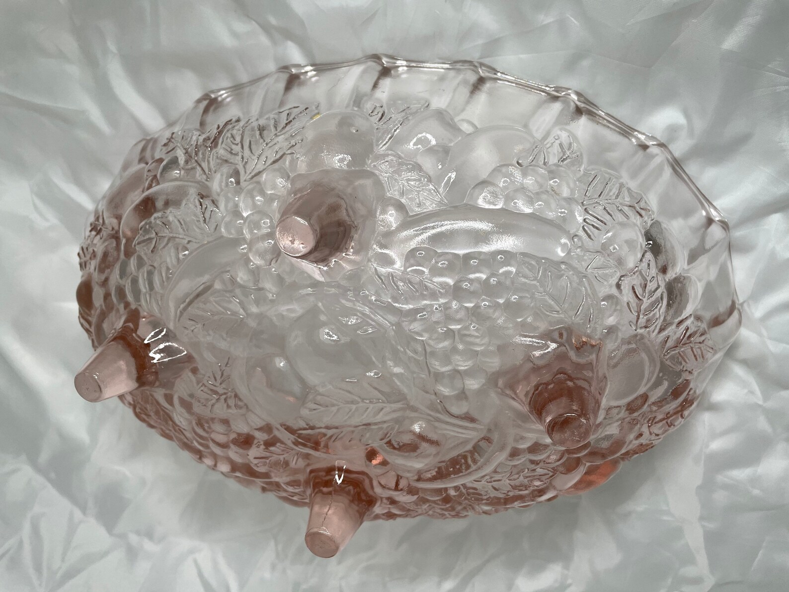 Pink Depression Glass Indiana Glass Fruit Boat Serving Bowl Etsy