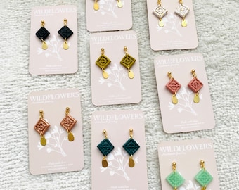 Hmong "Tsev" Earrings - Polymer Clay Earrings - Hmong Inspired