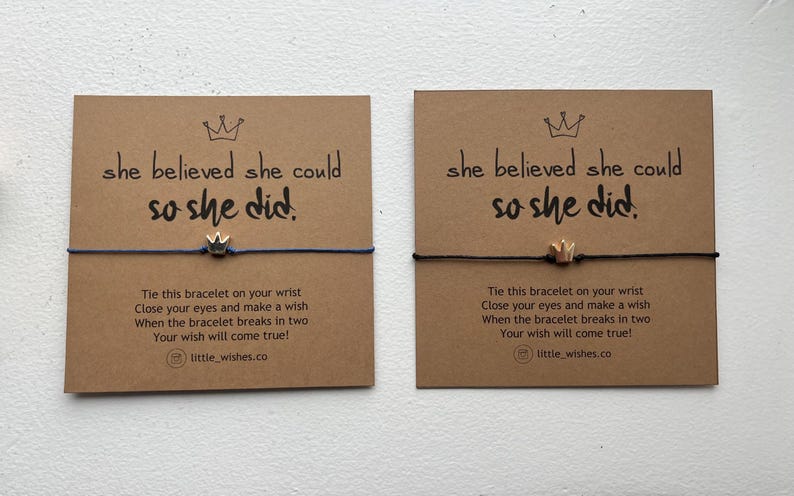 Motivational Wish Bracelet Crown Wish Bracelet image 3