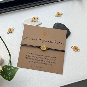 You are my Sunshine-Sunflower Wish Bracelet