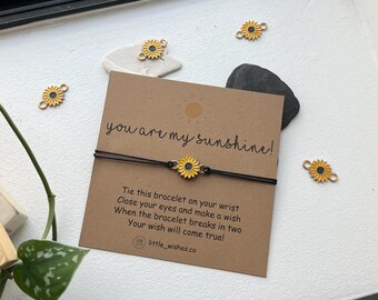 You are my Sunshine-Sunflower Wish Bracelet