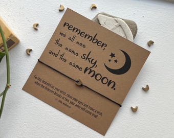 Missing You Moon Wish Bracelet