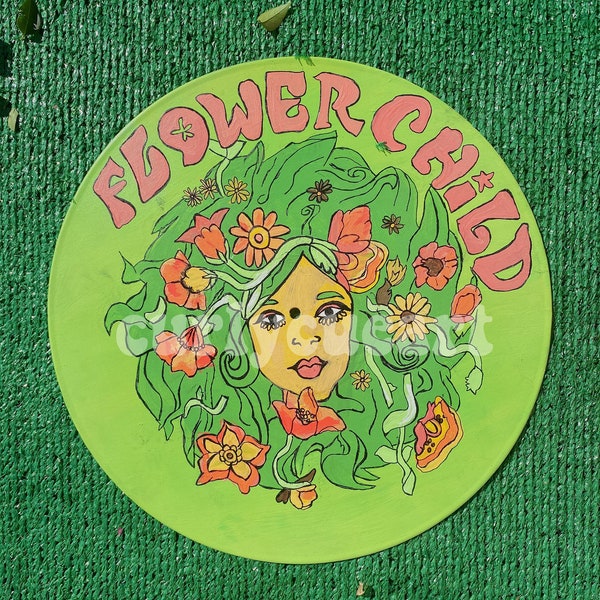 Disque vinyle peint Flower Child
