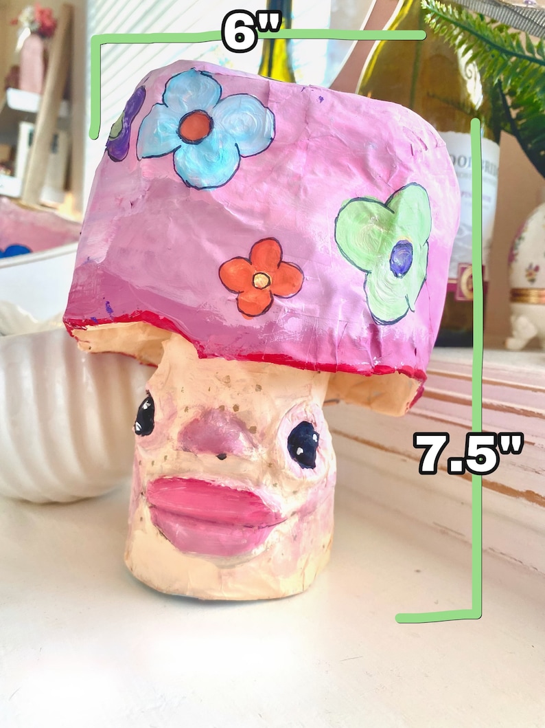 Paper Mache Mushroom 3 Etsy