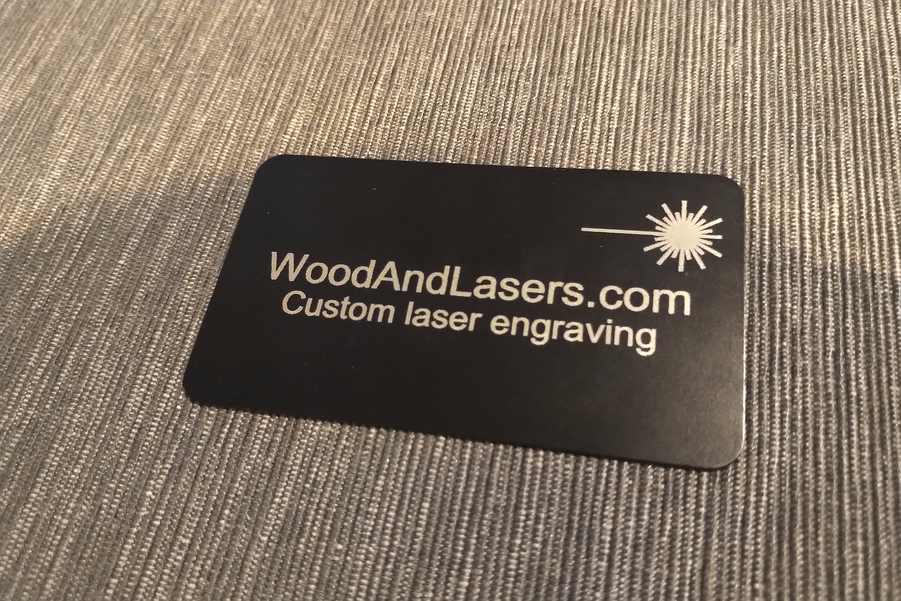 Custom Laser Etching Metal Cards Etsy