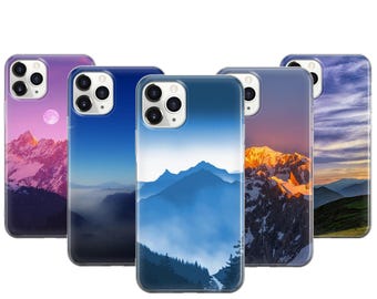 Mountain Phone Case for iPhone 17 Pro Max, Nature Landscape Cover Pixel 10 Pro XL, Aesthetic Outdoors Silicone Case, Minimalist Gift,EU Made