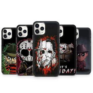 Horror Movie Icons Phone Case: Spooky Halloween Design