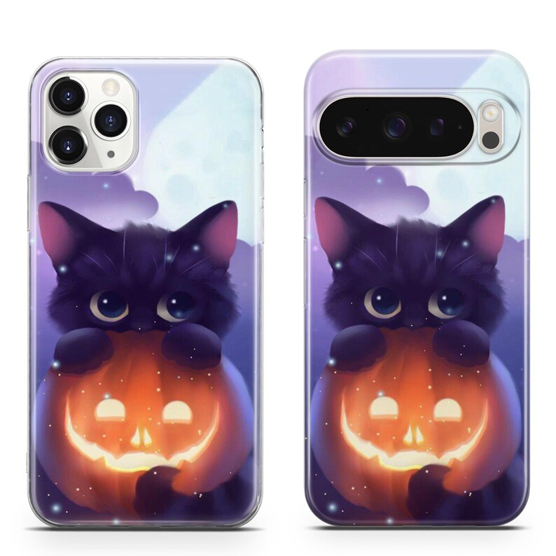 Cartoon Cat Phone Case For iPhone 17 ProMax 16E 15 Pro 14 13 Mini Pixel 10ProXL 9 Pro 8 A Soft TPU Gel Protective Cover,cute cat phone case 1