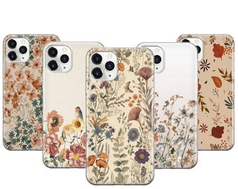 Floral Paint Art Phone Case For iPhone 17 ProMax 16E 15 Pro 14 13 Mini Pixel 10ProXL 9 Pro 8 A