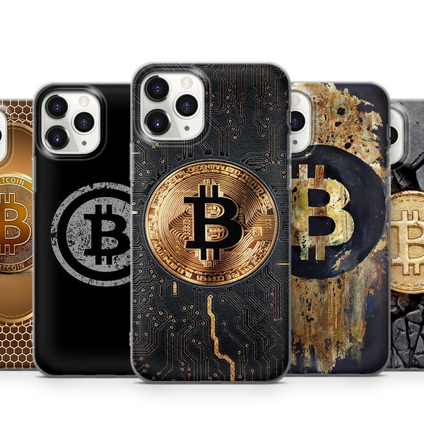 Cover per telefono Bitcoin adatta per iPhone 15 Pro Max, 14 Plus, 13, 12, 11, XR e Samsung S24, S23,A25, A54, A15, Ultra, Pixel 8A