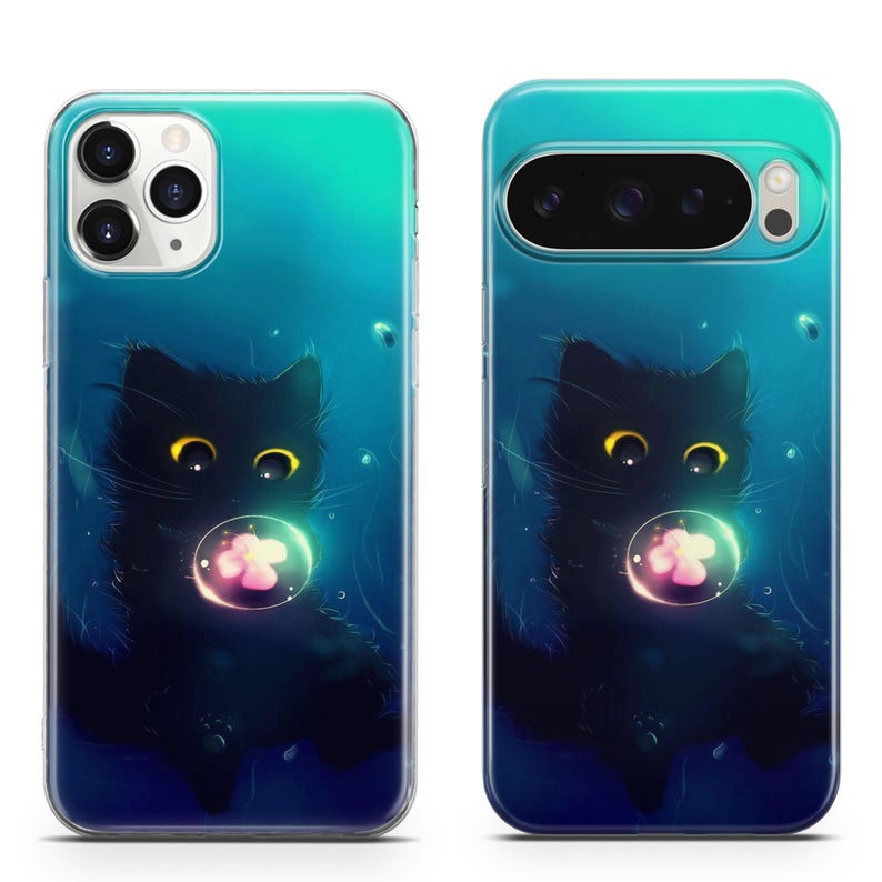 Cartoon Cat Phone Case For iPhone 17 ProMax 16E 15 Pro 14 13 Mini Pixel 10ProXL 9 Pro 8 A Soft TPU Gel Protective Cover,cute cat phone case 5