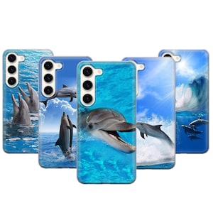 Delfin Handyhülle für Samsung Galaxy S26 Ultra S25 FE S24 Plus S23 S22 A15 A17 A25 A26 A35 A37 A55 A57 Ocean Wave Schutzhülle