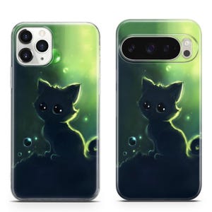 Cartoon Cat Phone Case For iPhone 17 ProMax 16E 15 Pro 14 13 Mini Pixel 10ProXL 9 Pro 8 A Soft TPU Gel Protective Cover,cute cat phone case 4