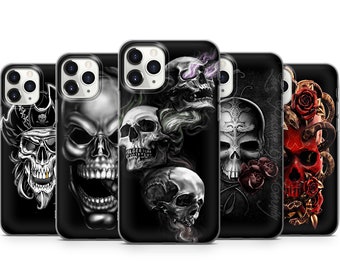 Skull Phone Case For iPhone 15 14 Pro Max 13 12 11 Xr Xs X 8 7 Se2022 Samsung S24 S23 Ultra S22 S21 S20 S10 A13 A14 A21 A30 A50 A70 A71 A80