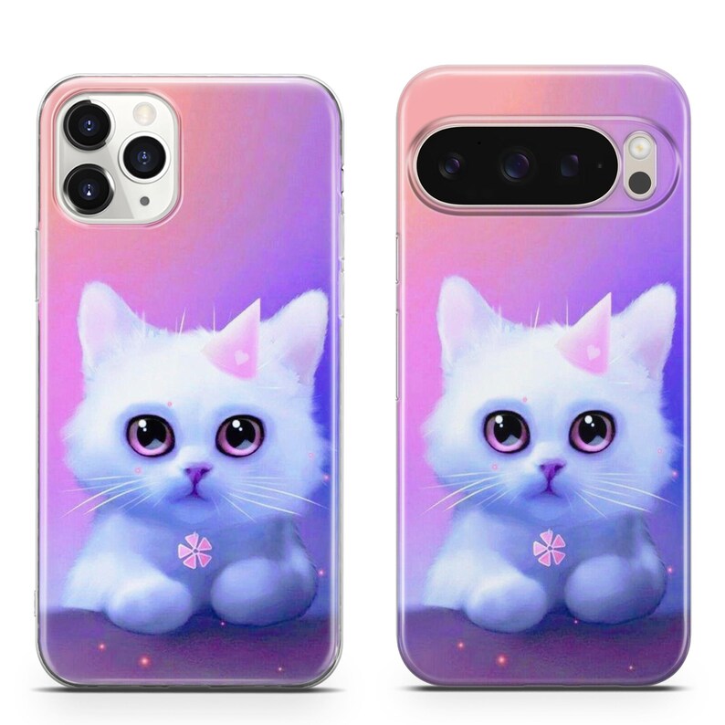 Cartoon Cat Phone Case For iPhone 17 ProMax 16E 15 Pro 14 13 Mini Pixel 10ProXL 9 Pro 8 A Soft TPU Gel Protective Cover,cute cat phone case 3