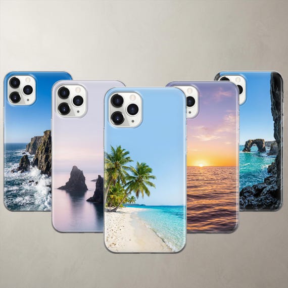 Ocean Phone Case, Coastal Nature Photography Cover, Tropical Beach Landscape Art for Apple iPhone 17 Pro Max 16E 15 & Google Pixel 10 XL 9 8