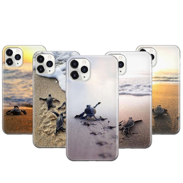 Baby Turtle Beach Phone Case For iPhone 17 ProMax 16E 15 Pro 14 13 Mini Pixel 10ProXL 9 Pro 8 A
