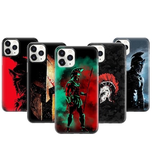 Coque de portable guerrier spartiate pour iPhone 17 ProMax 16E 15 Pro 14 13 Mini Pixel 10ProXL 9 Pro 8 A