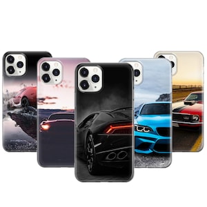 Funda para teléfono con diseño de coche deportivo para iPhone 17 Pro Max 16E 15 14 13 Mini Google Pixel 10 Pro XL 9 8A. Diseño de superdeportivo de lujo, carreras, drift y muscle car.
