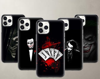 Funda para teléfono Joker Dark Villain Cover para iPhone 18 Pro Max 17 16e 15 14 13 12, Pixel 11 Pro XL 10A 9 8A 8 Pro Playing Card Art Horror Gift
