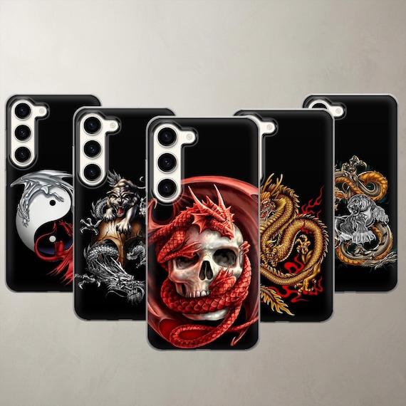 Dragon Skull Phone Case Dark Fantasy Cover for Samsung Galaxy S26 Ultra S26 FE A17 A57 S25 A16 A15 S24 Plus Gothic Yin Yang Aesthetic Gift