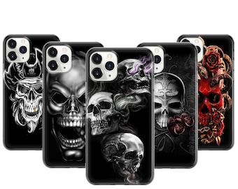 Funda de teléfono con diseño de calavera vanguardista para iPhone 17 ProMax 16E 15 Pro 14 13 Mini Pixel 10ProXL 9 Pro 8 A