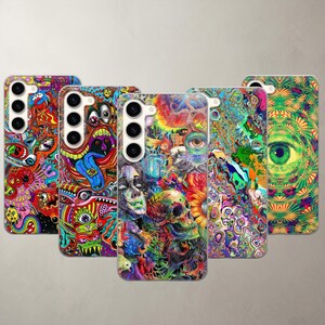 Psychedelic Phone Case Trippy Art Cover for Samsung Galaxy S26 Ultra S26 FE S25 S24 A17 A57 S25 A16 A15 S24 Plus A55 Surreal Weirdcore Gift