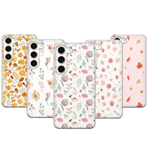 Telefoonhoesje met herfstbloemen voor Samsung Galaxy S26 Ultra S26 FE S25 S24 Plus S23 S22 A15 A17 A25 A26 A35 A37 A55 A57