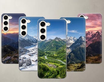 Funda para teléfono Majestic Mountain, cubierta con fotografía de paisajes panorámicos, estética de naturaleza alpina para Samsung S26 Ultra S25 FE, Galaxy A57 A37 A17