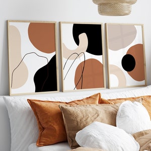 Set of Abstract Afro Shapes Prints, African Wall Art Print, Boho Wall Art, Modern Home Decor, African Prints UK, African Home Decor Art.