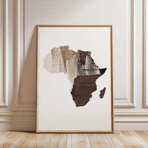 Abstract Africa Wall Art Print, Africa Map, African Wall Art Gifts, Ghana Wall Art, Acrylic Modern Print, African Prints UK