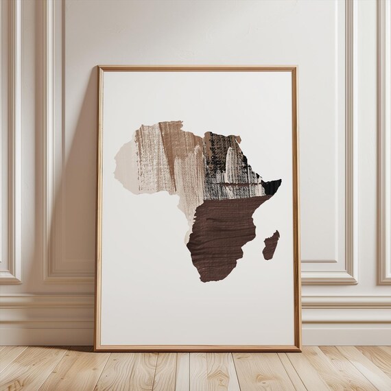 Abstract Africa Wall Art Print, Africa Map, African Wall Art Gifts, Ghana Wall Art, Acrylic Modern Print, African Prints UK