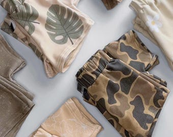 Conjunto de verano de algodón orgánico (fabricado y cosido en EE. UU.)