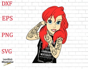 Download Svg Tattooed Woman Etsy