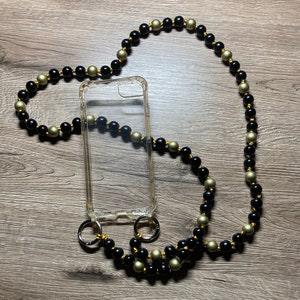Handykette aus Holzperlen