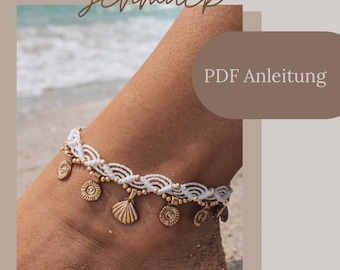 DIY Macrame Anklet Set with Brass - Boho Jewelry Making for Beginners, Bracelet Instructions, Gift for Women