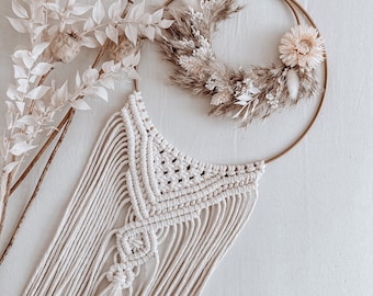 Dreamcatcher Venezia boho macrame dried flowers door wreath flower ring wedding gift dried flower wreath wedding party boho wedding