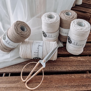 Macrame Maker Starter Set for Beginners, Yarn, Crafting, Scissors, Instructions, DIY Set, Gifts for Creative People