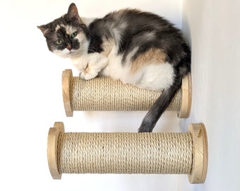 Heart Scratching Post Cat Step for any type of Wall, Cat Wall Furniture for Cats, Cat scratcher for Wall, Gift for Cats