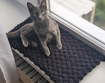 Peitoril de cama para gato, almofada para gato, sofá-cama para gato fofo, cama para gato moderna, cama para gato de crochê, cama para gato catnip, cama para gato com janela, prateleira para janela para gato