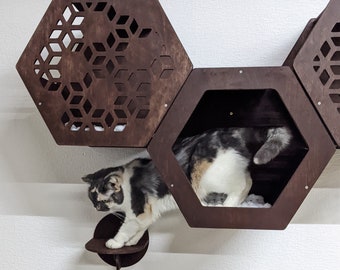 Cat Wall Shelves SET, Cat Wall Furniture SET, Floating cat shelf, Cat trees, Modern cat tree, Cat furniture wall, Wood cat tree, Cat tower