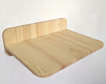 Big Cat Shelf for Wall from Pinewood (can go with pillow), Modern Handmade Cat Wall furniture, Furniture wall for big or medium sized cats