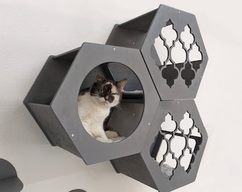 Cat furniture, Cat wall furniture set, Cat bed, Cat steps for wall, Cat wall steps, Modern cat tree, Cat shelves for wall, Cat tower modern