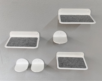 Cat Wall Shelves Set with Felt, Modern Cat Furniture, Cat shelves, Cat wall Furniture, Cat Hammock, Cat Condo, Cat climbing wall, Kratzbaum